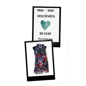 RUNWAY PARIS ~ Floral and Leopard Print Dress w/Tie Strap at Neckline size M